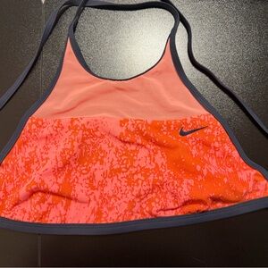 Nike Coral and Grey Swim Top